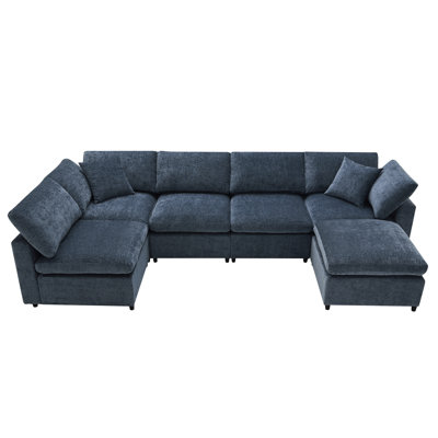 130*65" Modern Modular Cloud Sofa Bed