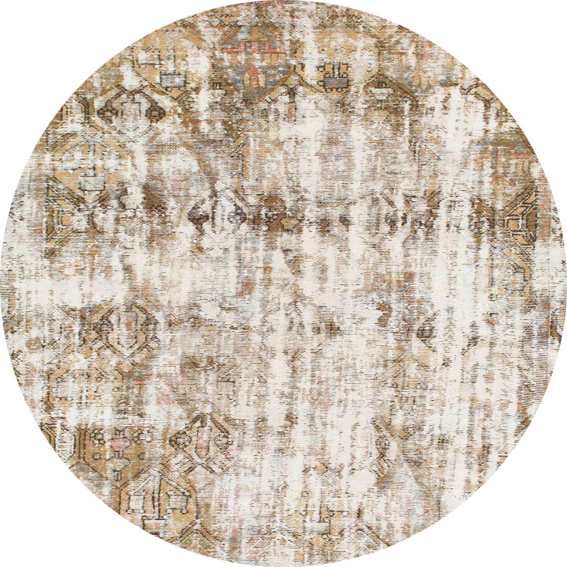 Abstract Indoor Rug, Round 5'