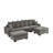Corduroy U-Shaped Sectional Reversible-436014722