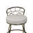 Elegant White 16" Vanity Stool with Rolling Casters-545569984