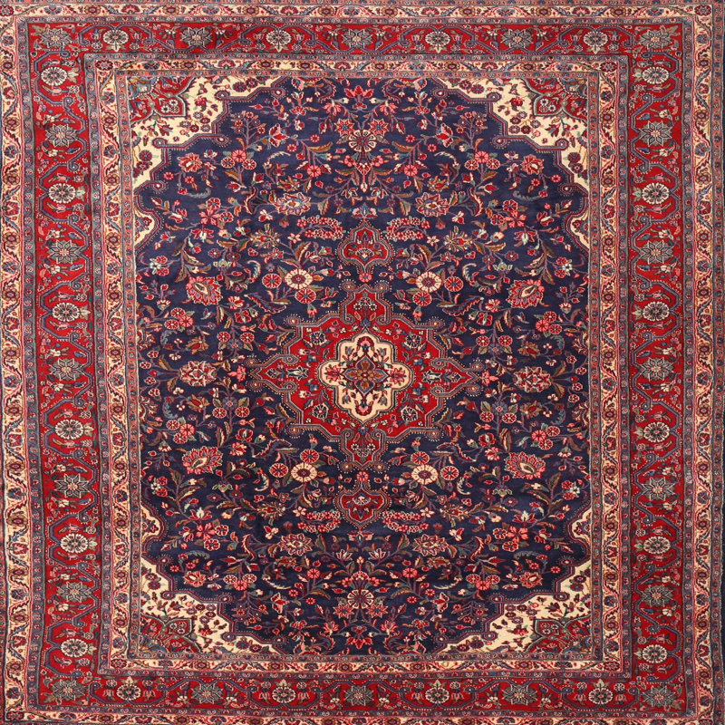 Tapis oriental rouge / beige / orange Missy, Rond 6 pi