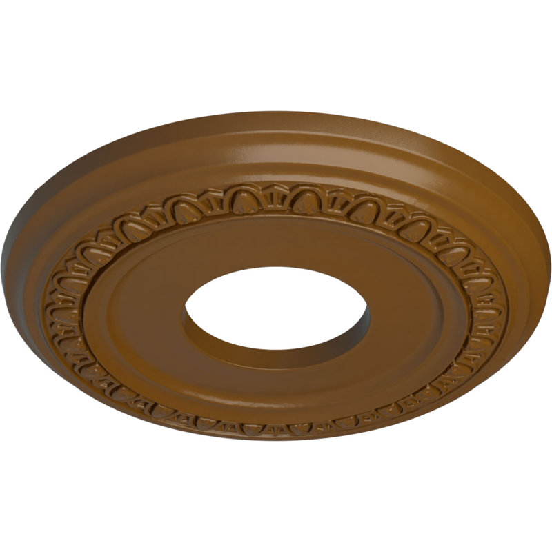 Médaillon de plafond Endurathane Jackson, DE 12 1/4 po x P 4 po x P 1 1/8 po (convient aux auvents jusqu'à 7 3/8 po), finition topaze fumée peinte à la main