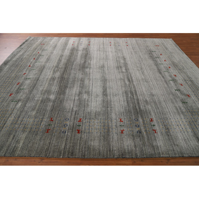 Tapis indien rayé Gabbeh 8 x 10