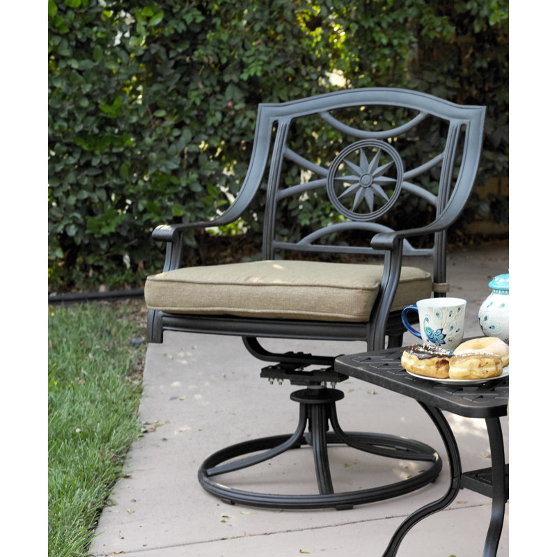 Chaise berçante pivotante avec coussins Aldeign