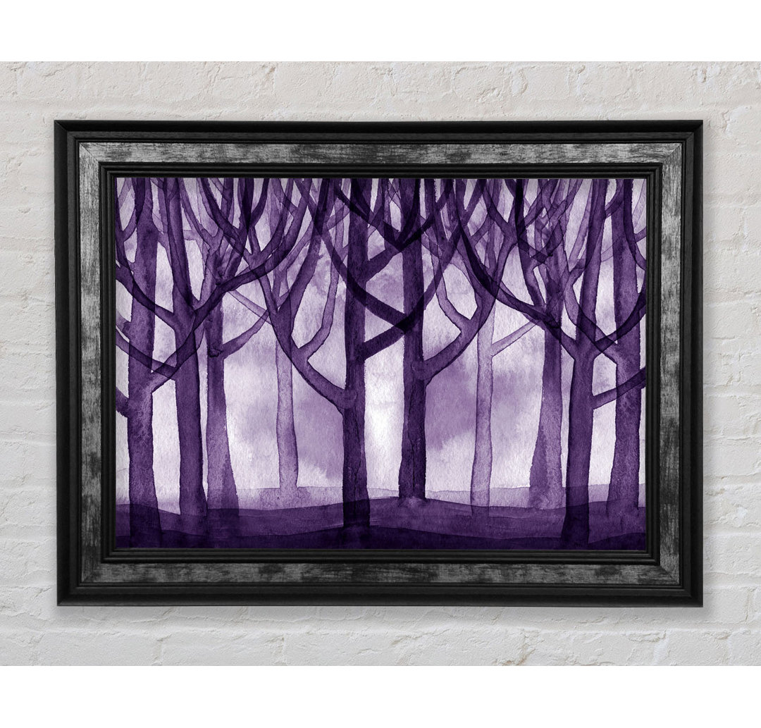 Purple Woodland - Einzelner Bilderrahmen Kunstdrucke