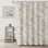 Farmhouse Floral Linen Shower Curtain, Vintage Blue Pattern Rustic Shower Curtains For Bathroom, Taupe,72X72