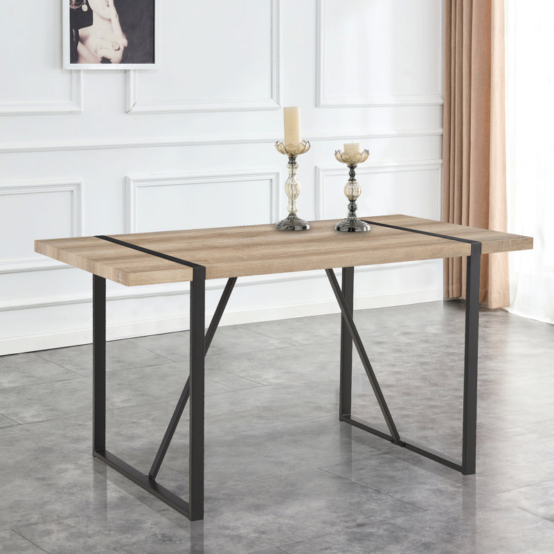 Table de salle à manger Rustic Industrial, H 30 po x L 55,1 po x l 31,4 po
