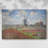 Claude Monet "Tulip Fields with the Rijnsburg Windmill" - Museum Quality Gallery Wrapped Canvas Wall Art-1338945140