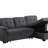 84" Linen Reversible Sleeper Sectional Sofa With Storage Chaise-1093544640-1093544641