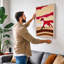 Crimson Fox On Hills Rustic - Print-136791576-136791577