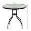 Round Metal Outdoor Dining Table With Umbrella Hole , 80cm cm W 80cm cm D