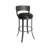 Swivel Upholstered Counter Stool with Metal Frame-72990298