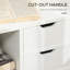 Demonia Bedside Table Small Bedside Cabinet, 2 Drawers, White