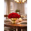 Faux Rose Arrangement in Gold Pot