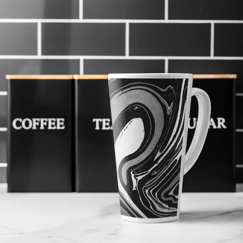 Marbled Paint Latte Mug