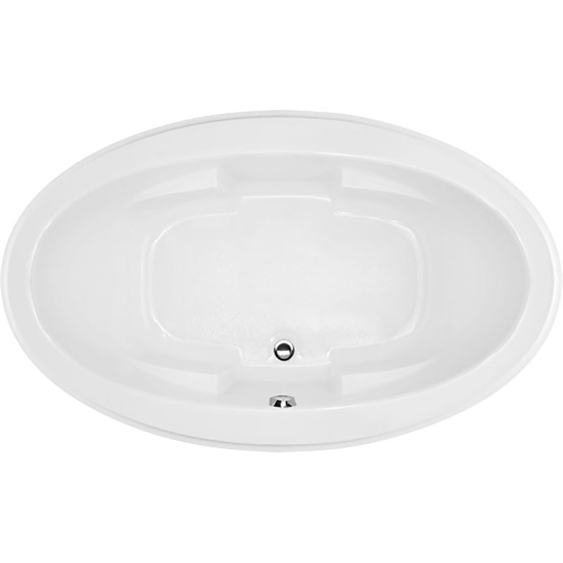 Nina 72'' x 44'' Soaking Acrylic Bathtub, White, Polished Chrome