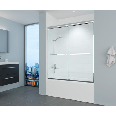 Porte de baignoire demi-cadre sans contour 56 "x H 56"