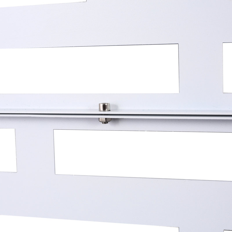 Clôture d'intimité en métal l 76 "H48" - Blanc pour patio, balcon, terrasse autoportante, terrasse, Blanc