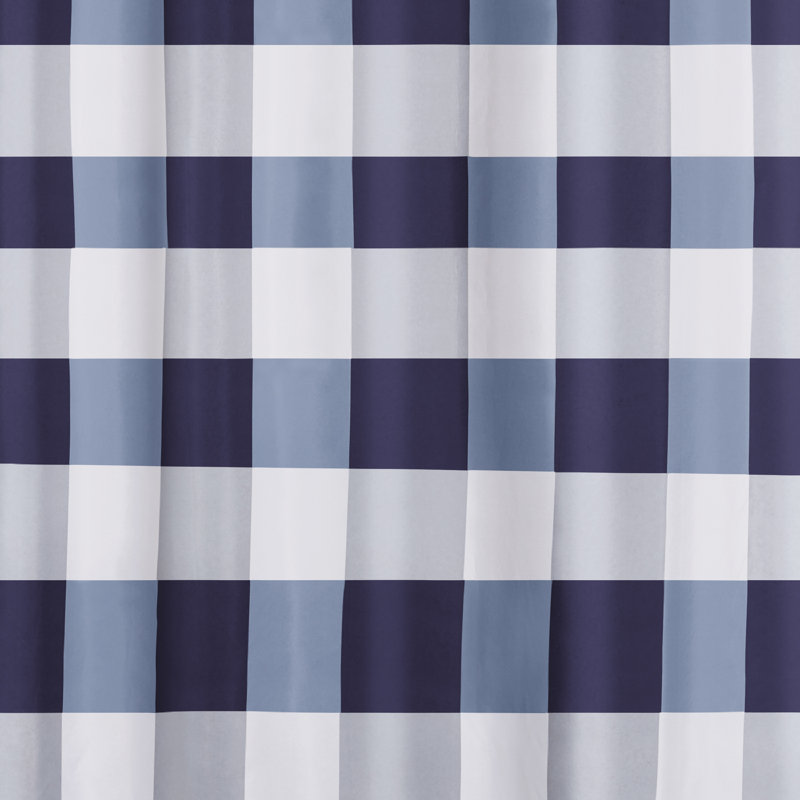 Plaid Shower Curtain, Navy