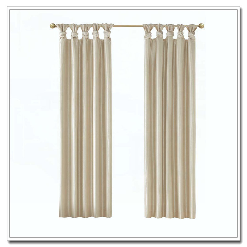 Twist Tab Total Blackout Window Curtain Panel Champagne 50x95" Blackout, Champagne, 50" W x 95" L