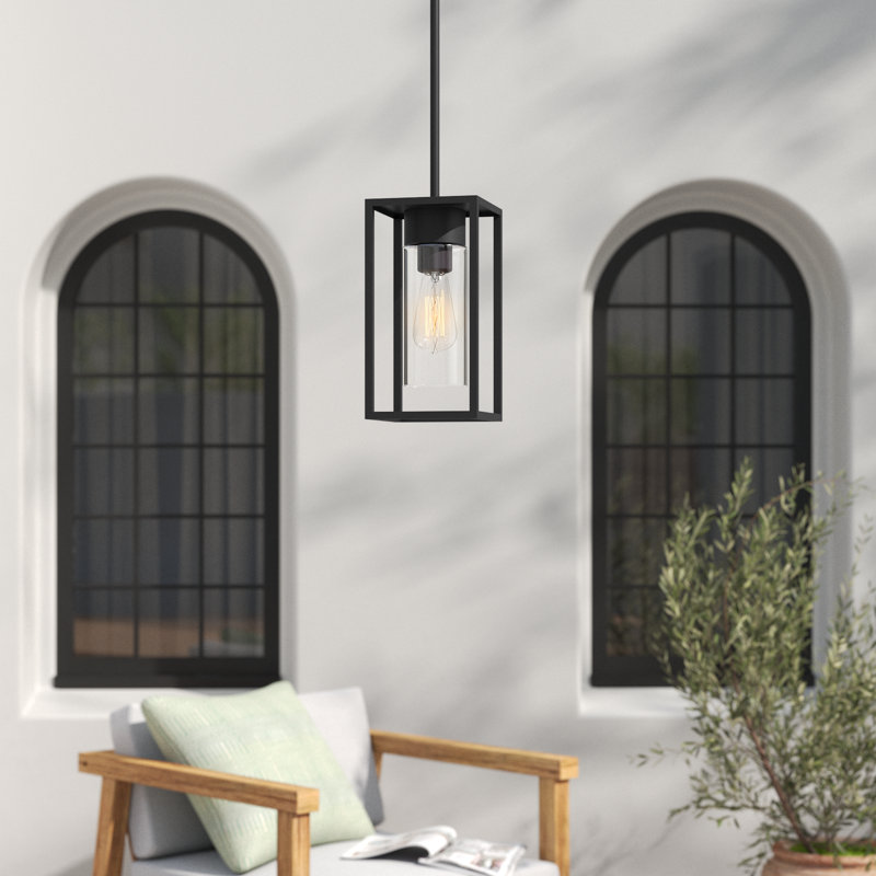 Idora Outdoor Hanging Lantern, Black