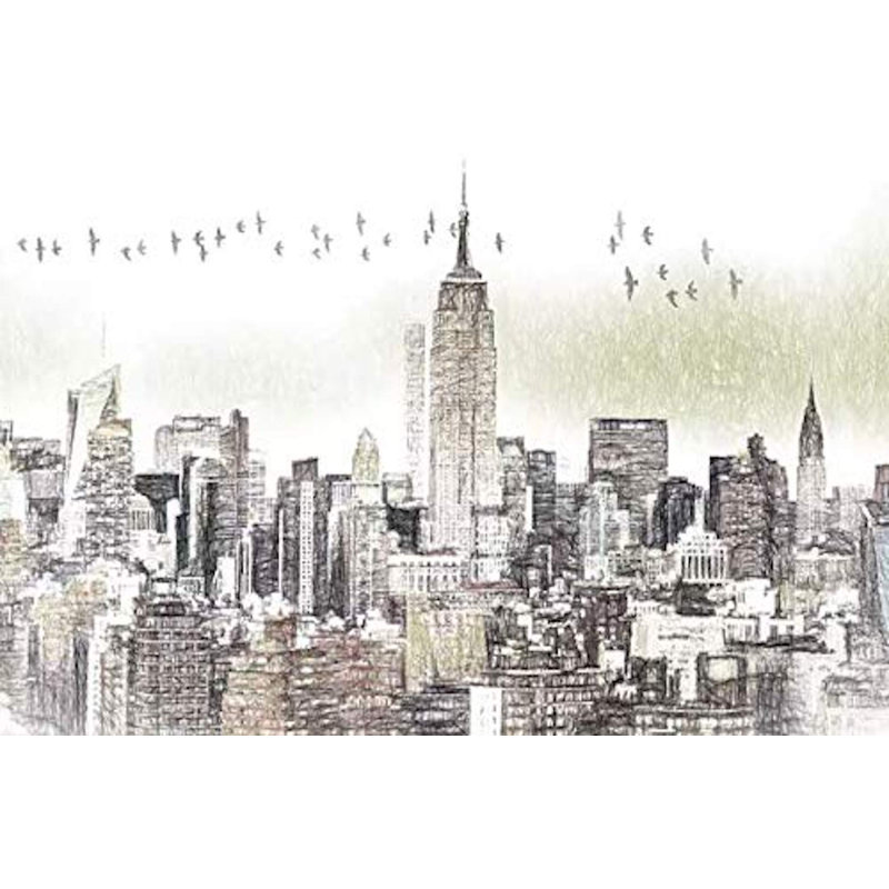 Papier peint Yaneissi gris anthracite, L 35 po x l 55 po
