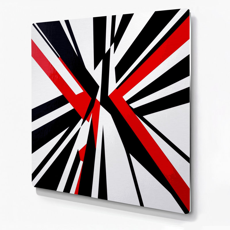 «Abstract Shapes» 66, art mural en métal bleu, H 12 po x l 12 po