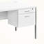 Bureau d'ordinateur à 2 tiroirs avec pieds en métal argenté Chandelle, H 29,73 po x l 70,45 po x P 35,2 po Chandelle