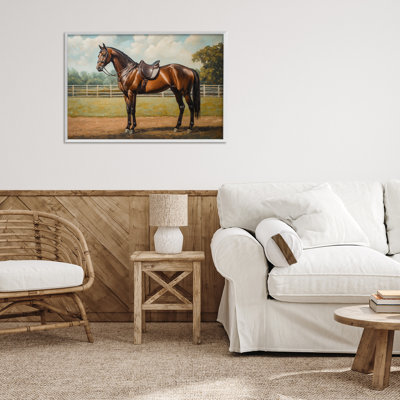 «Saddled & Ready For The Show», estampe numérique, design par Petal Prints Design