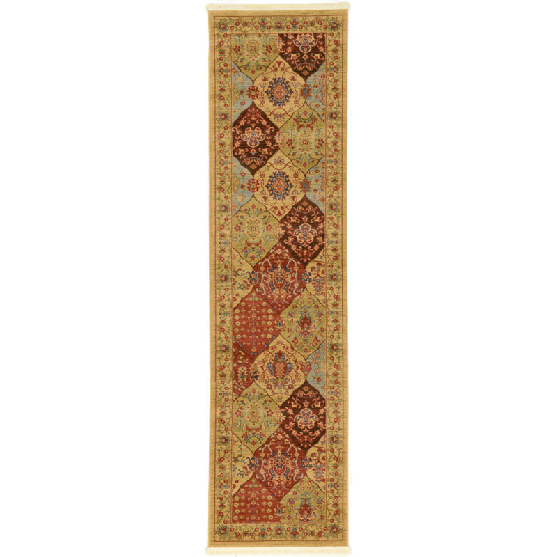 Tapis brun clair Edelle, Tapis de couloir 2 pi 7 po x 10 pi