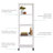 72" High Rolling 5 Shelf Bookcase-1410378673