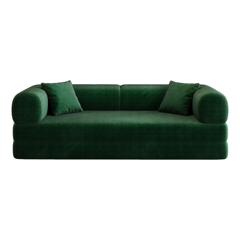 Loveseats Boneless Modular Sectional Sofa, Green