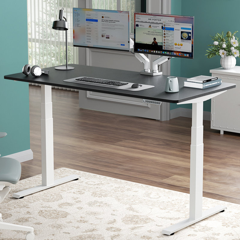 Premium Standing Desk Plus, Black, White