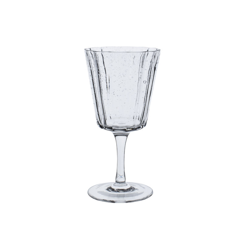Clear Hand-Blown 9.1 oz Wine Glass Set of 4