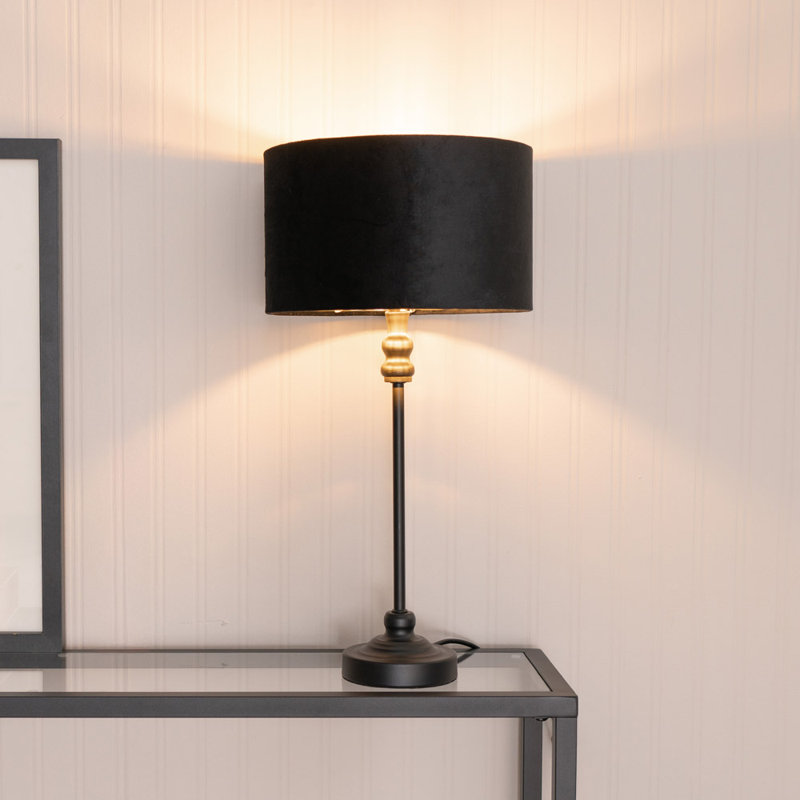 Addisyn Metal Table Lamp, Yes, Black, Black