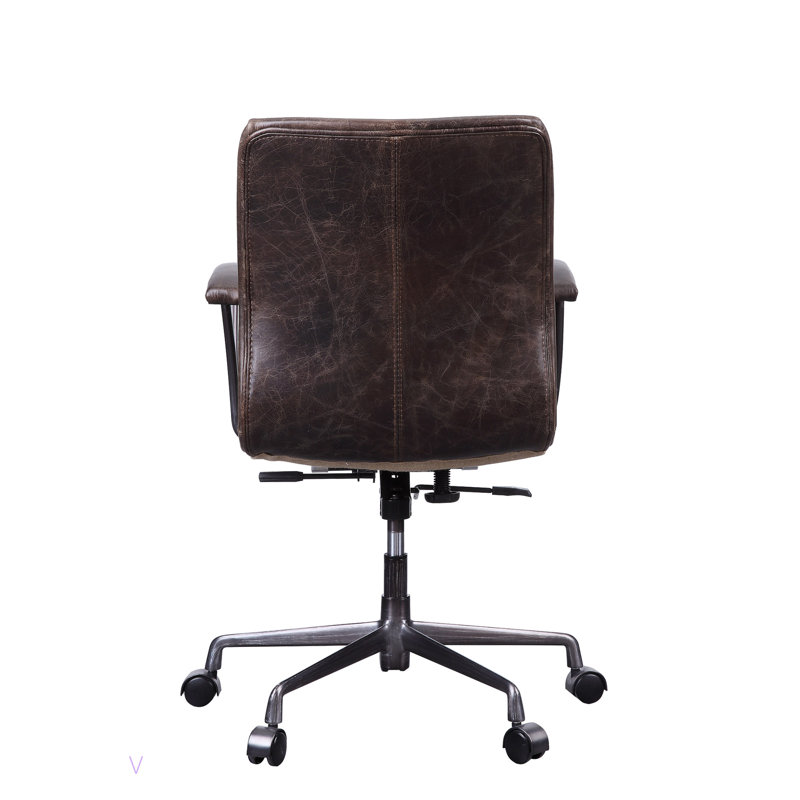 Chaise de bureau pivotante avec roulettes Distress