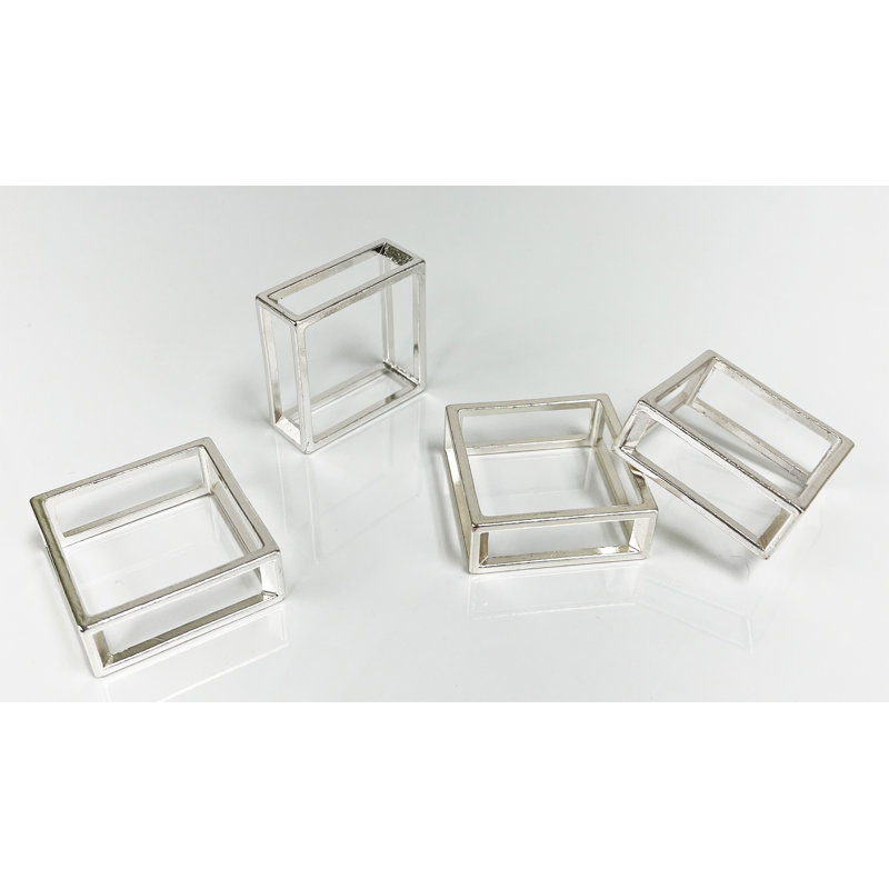Rond de serviette en métal, Argent