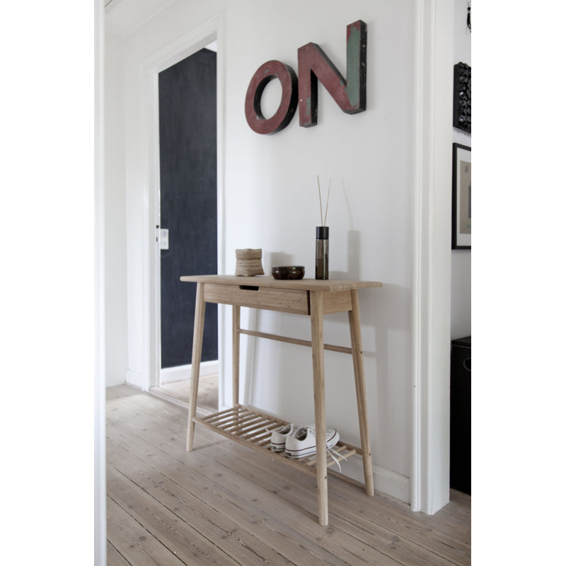 Philomena 90cm Solid Wood Console Table, Brown