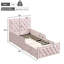 3ft Single Hydraulic Upholstered Bed With Storage, Velvet Buttoned Headboard, No Mattress, 90x190 Cm-1750885584