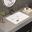 Meuble-lavabo moderne avec comptoir en marbre et lavabo en céramique, peu encombrant