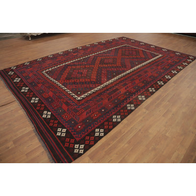 Vegetable Dye Wool Kilim Oriental Area Rug 8x13