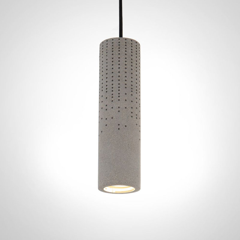 Amayas 1 - Light Cylinder Pendant, Sandstone Black, Black