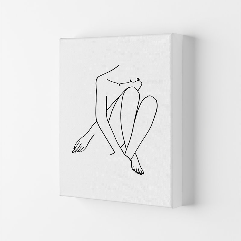 Legs Crossed Looking Down - Print, 42cm H x 29.7cm W x 4cm D, Wrapped Canvas