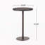 Table de bar d'extérieur ronde en rotin de PE de 26 po
