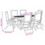 Solid Wood Patio Dining Set Oval Table-122610817-122610819-122610820