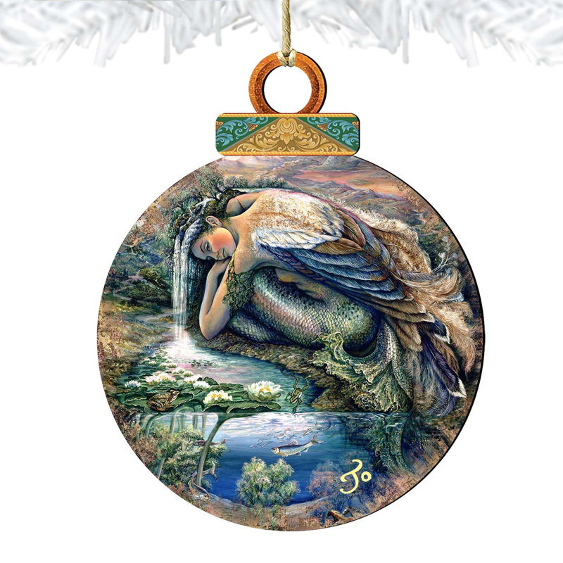 Ornement en bois Mer Angel par Joséphine Wall