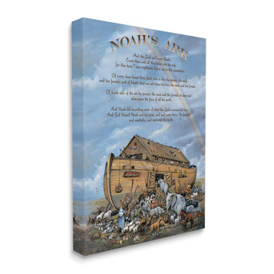 " Noah's Ark Traditional Animal Illustration Faith Based Text " by Carol Robinson