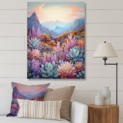 «Colorful Succulent Desert Charm I», reproductions d'art mural