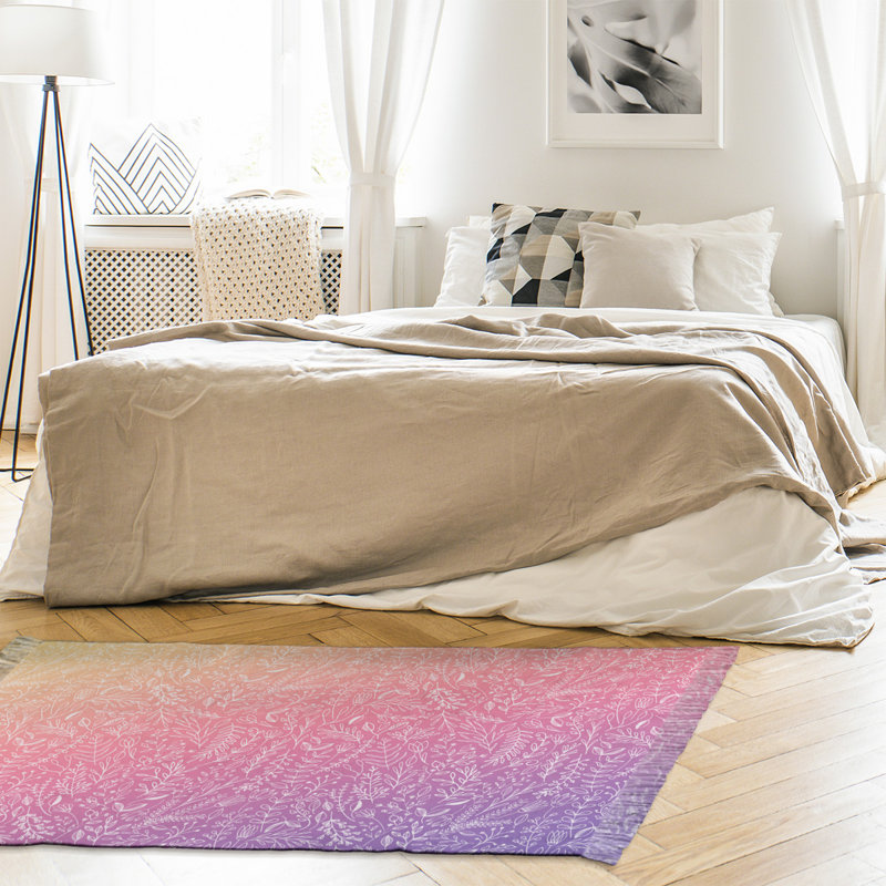 Tapis mauve/rose dégradé ditsy floral Mcguigan, Non