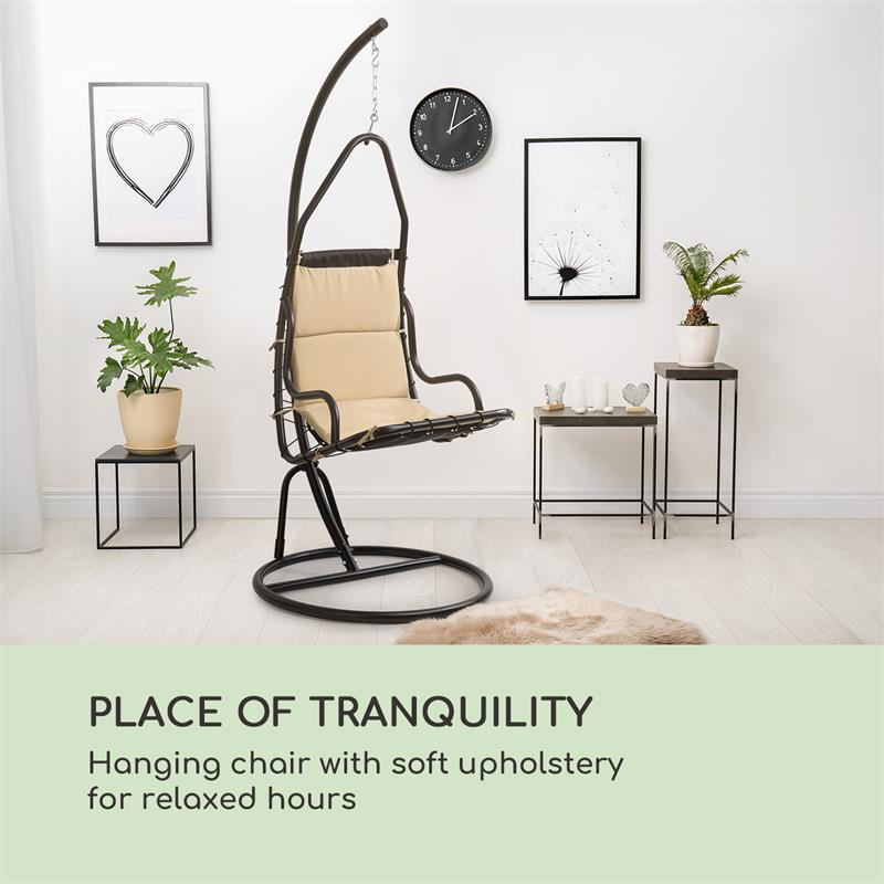 Serramazzoni Swing Chair with Stand, Brown